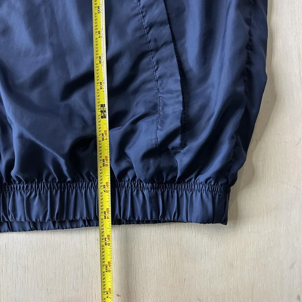 Y2K Reebok Windbreaker Jacket Mens XL Blue Zip Colorblock Lightweight Athletic